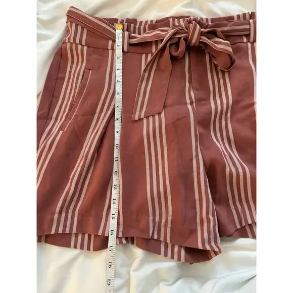Torrid Womens Beachy Pink/Red Striped Shorts | Size 16 - Picture 8 of 9